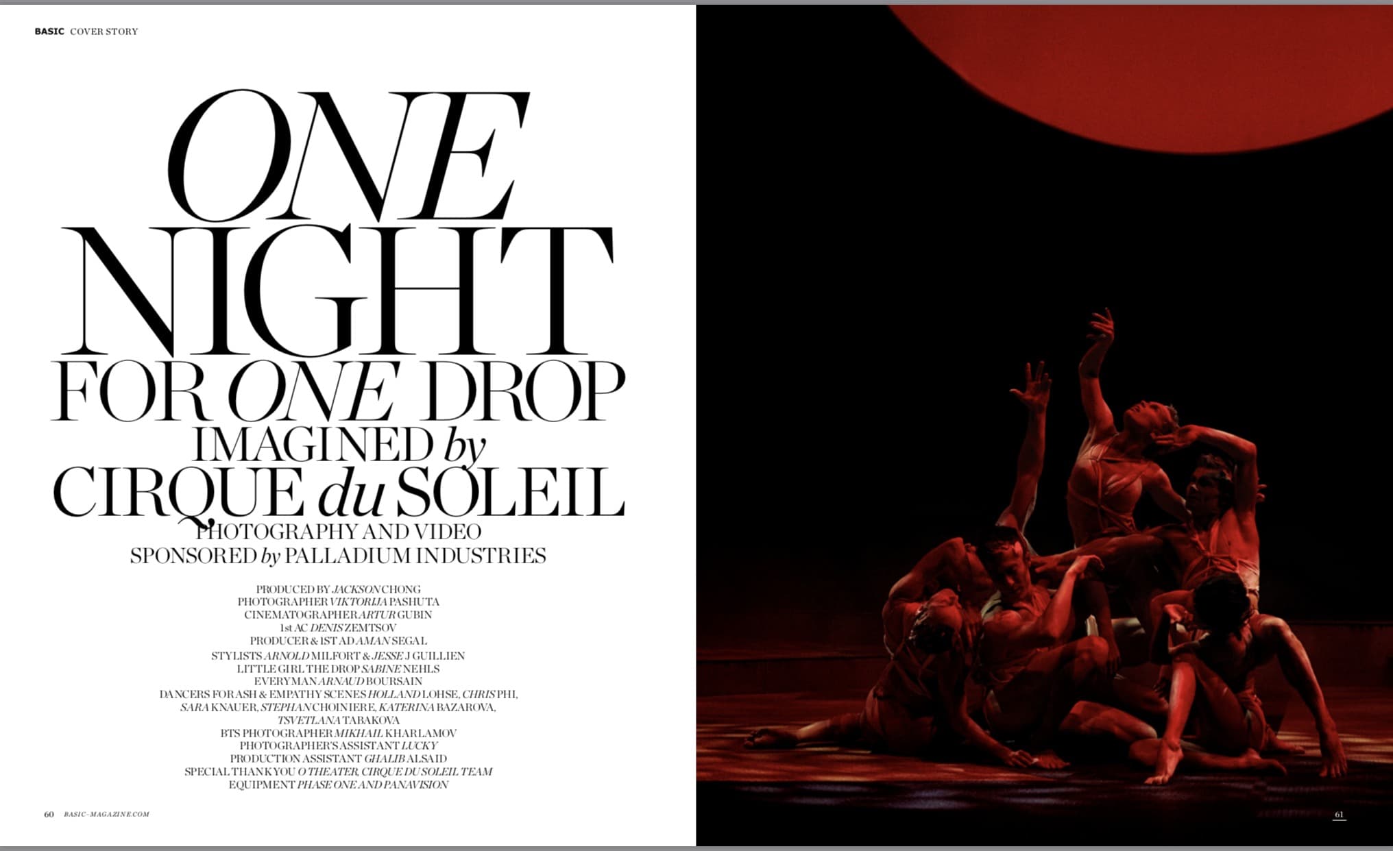 Art in Motion with Cirque du Soleil in BASIC Magazine